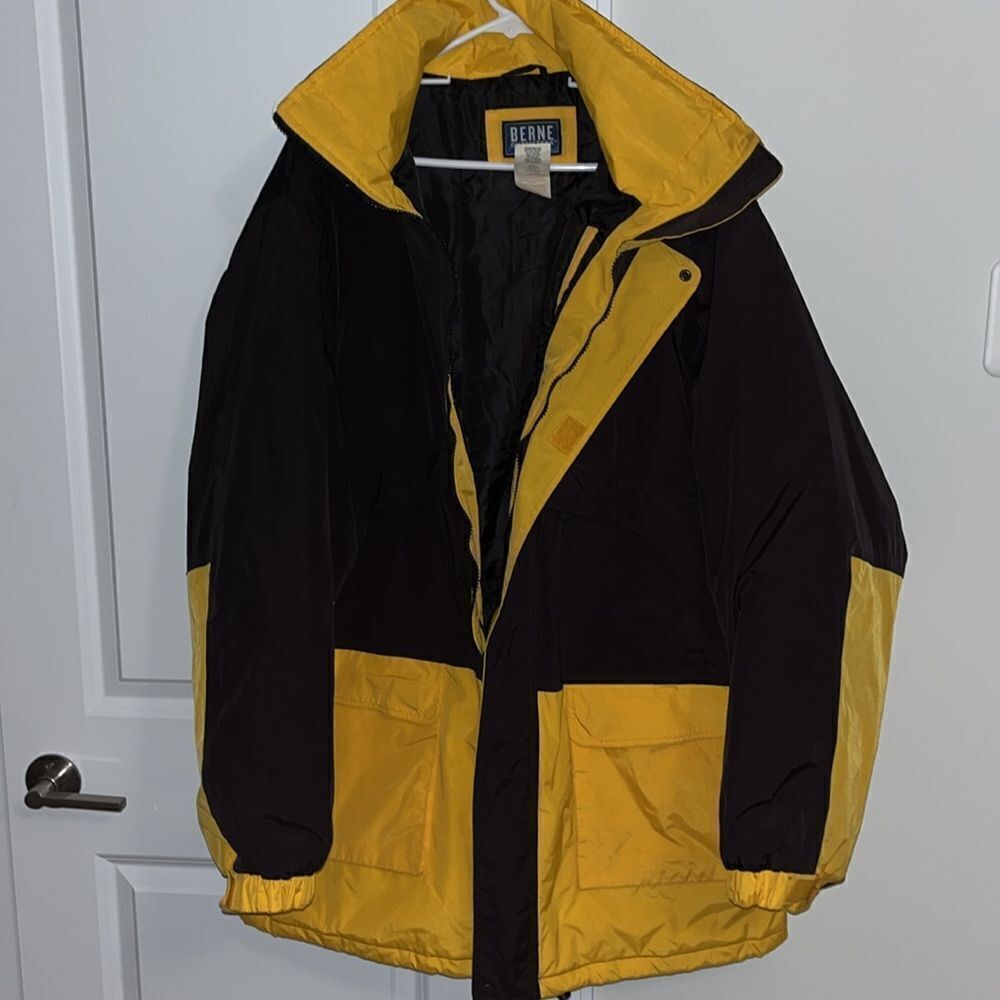 Vintage Steelers Black & Gold colors retro style lined hooded parka jacket XLT